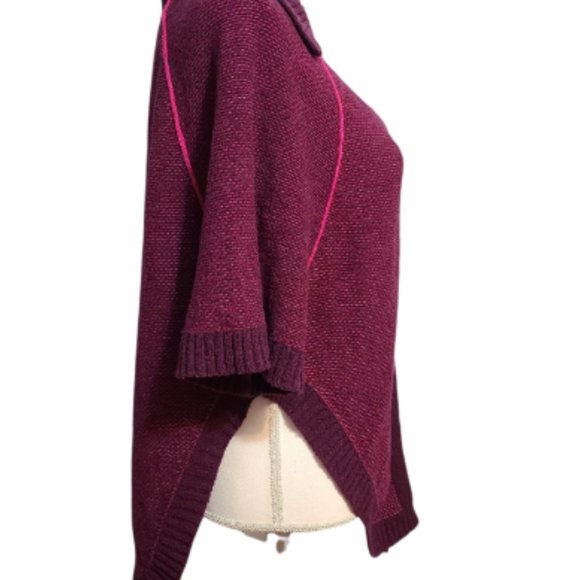 Diktons Barcelona Open Cardigan Poncho Front Closure Merino Wool Size S - Picture 3 of 8